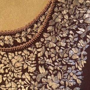 Hand made embroidered top